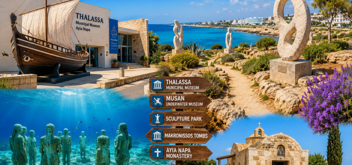 Museums of Ayia Napa including THALASSA Museum, MUSAN Underwater Museum and Sculpture Park Cyprus