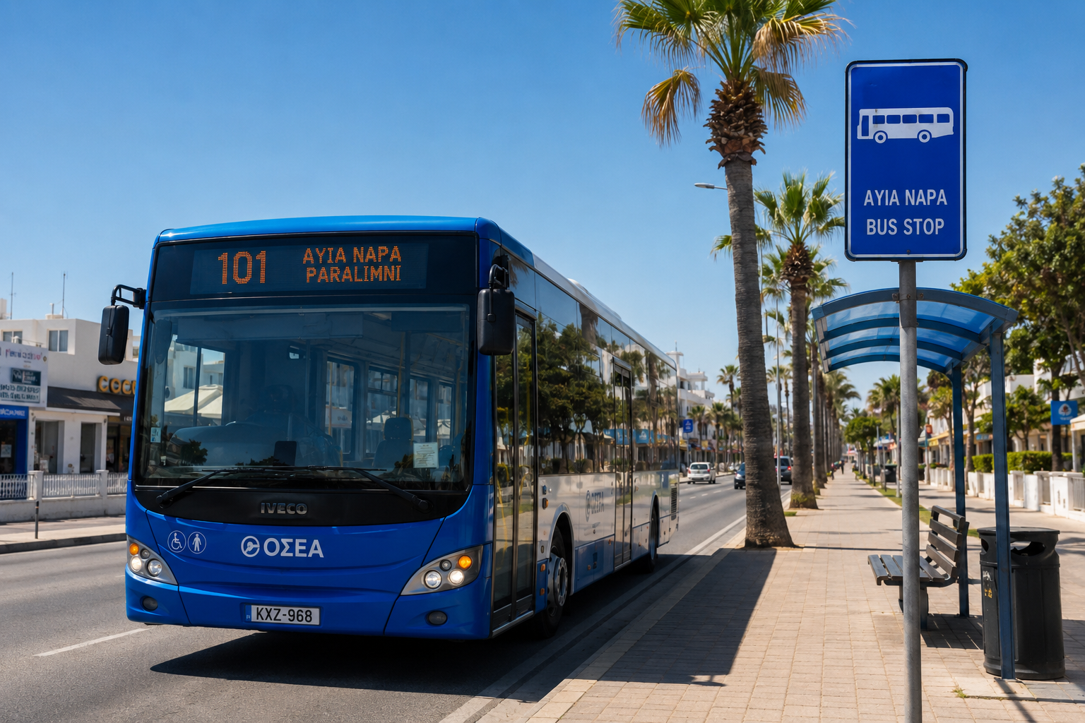 Getting around Ayia Napa by local bus