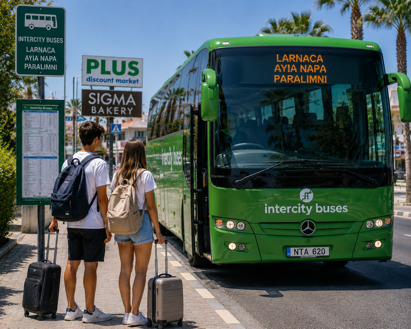 Intercity Bus from Larnaca to Ayia Napa