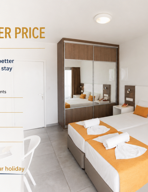 Modern apartment at La Casa Di Napa showing that value is more important than price when choosing cheap apartments in Ayia Napa.